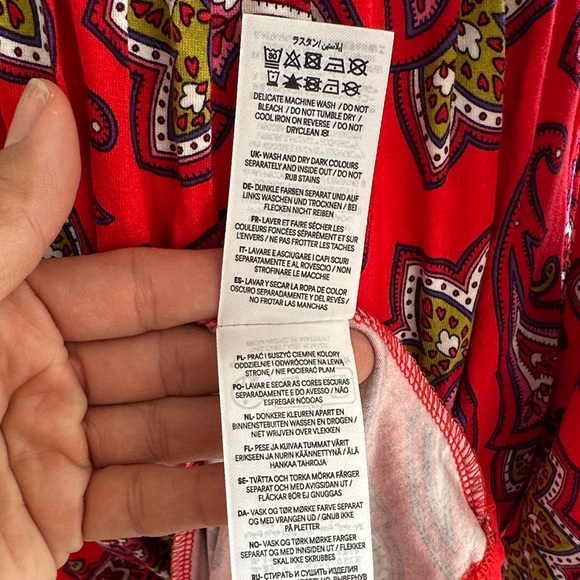 Boden Thea Red Paisley Long Sleeve Midi Dress - Picture 8 of 9